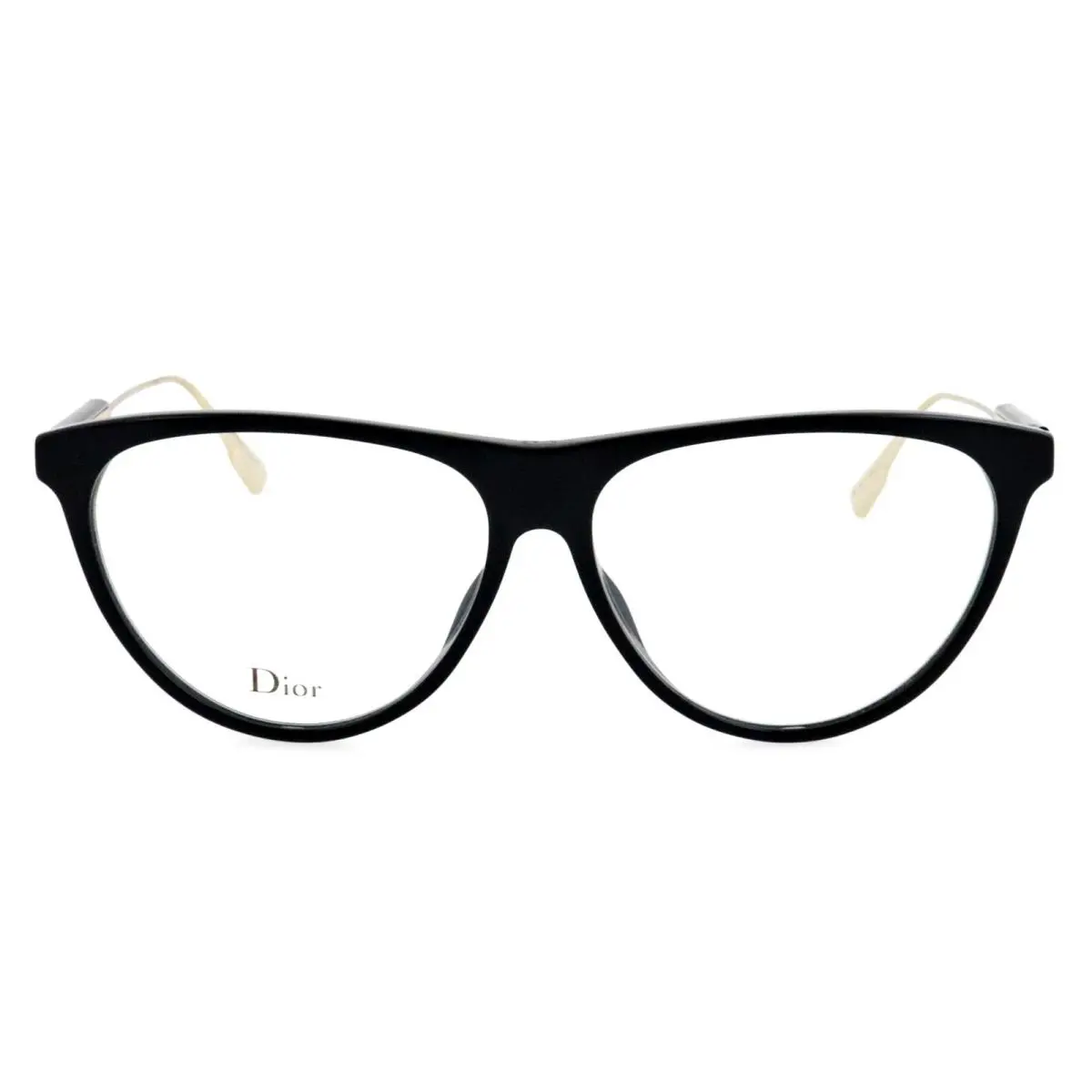 Christian  MyO3 807 54mm Black Gold Browline Eyeglasses Italy Unisex by Dior
