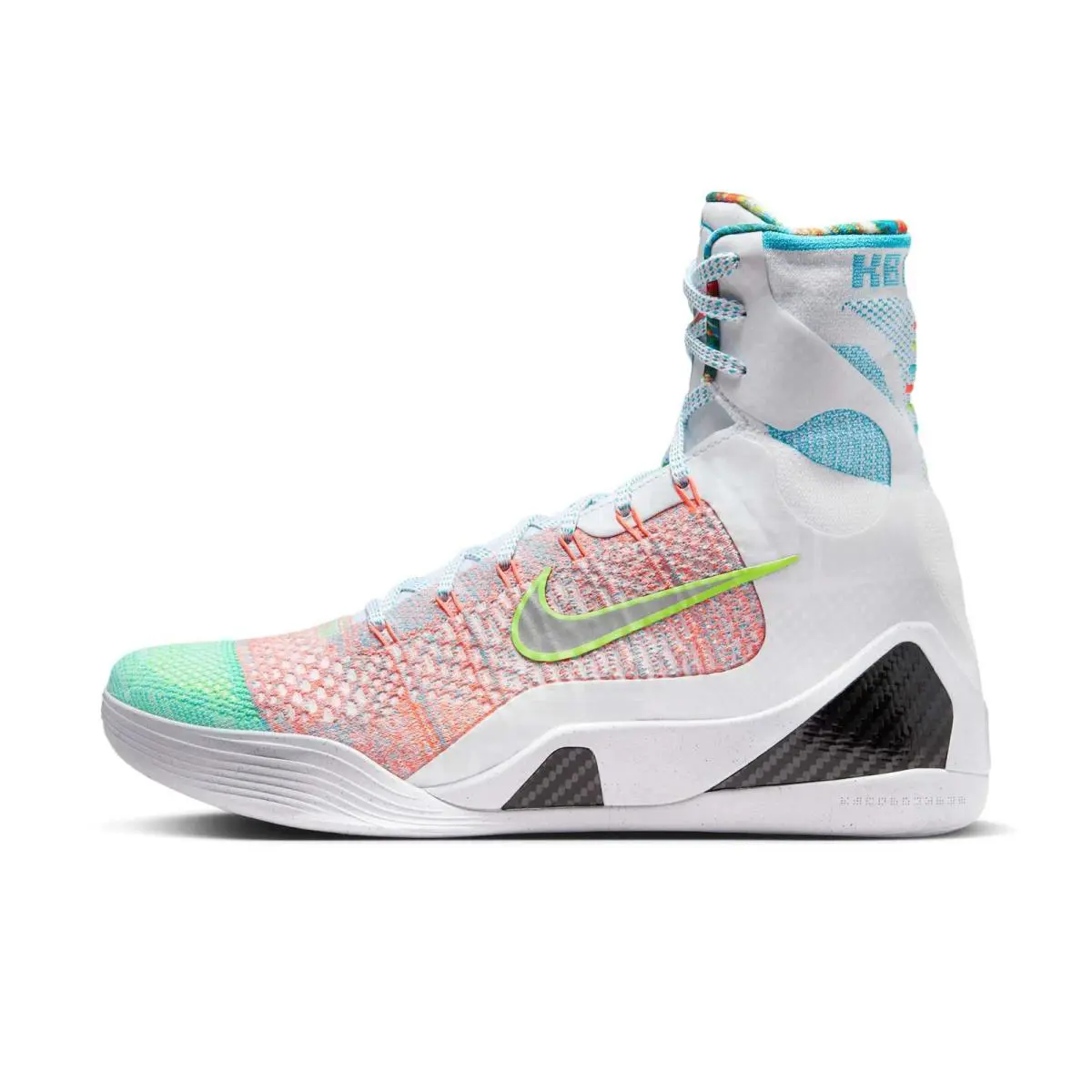 Nike Mens Kobe IX Elite High Protro Baskteball Shoes FZ7335 101 - WHITE REFLECTIVE SLVR