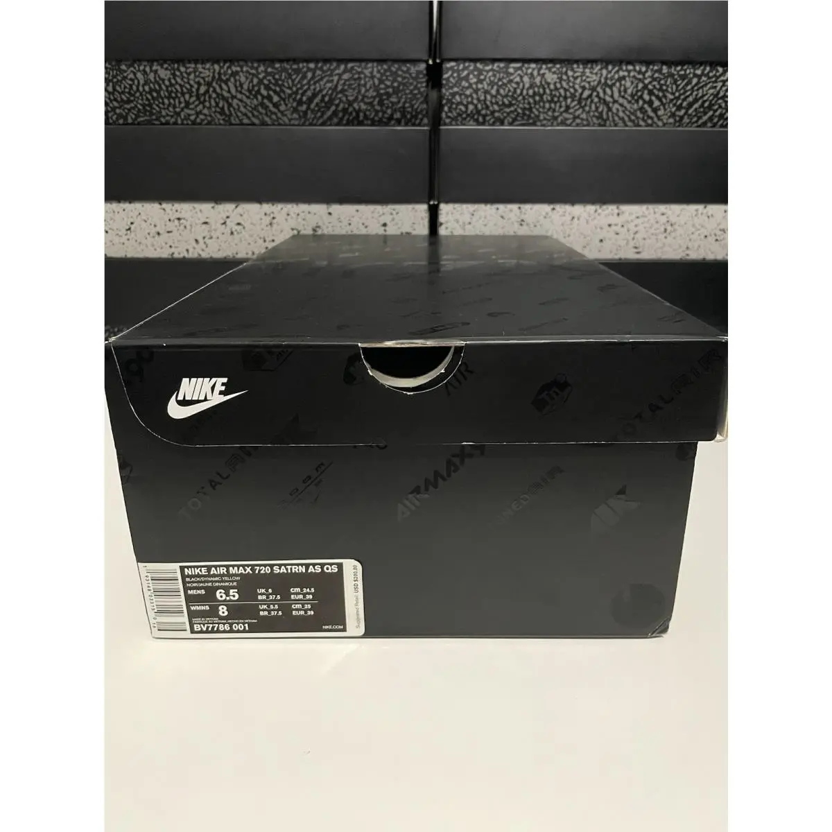 Nike shoes - Nike Air Max 720 Saturn AS QS - BV7786-001 - Black/Dynamic Yellow 5