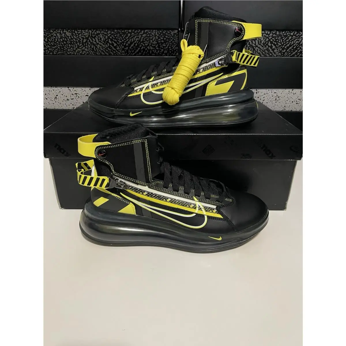 Nike shoes - Nike Air Max 720 Saturn AS QS - BV7786-001 - Black/Dynamic Yellow 6