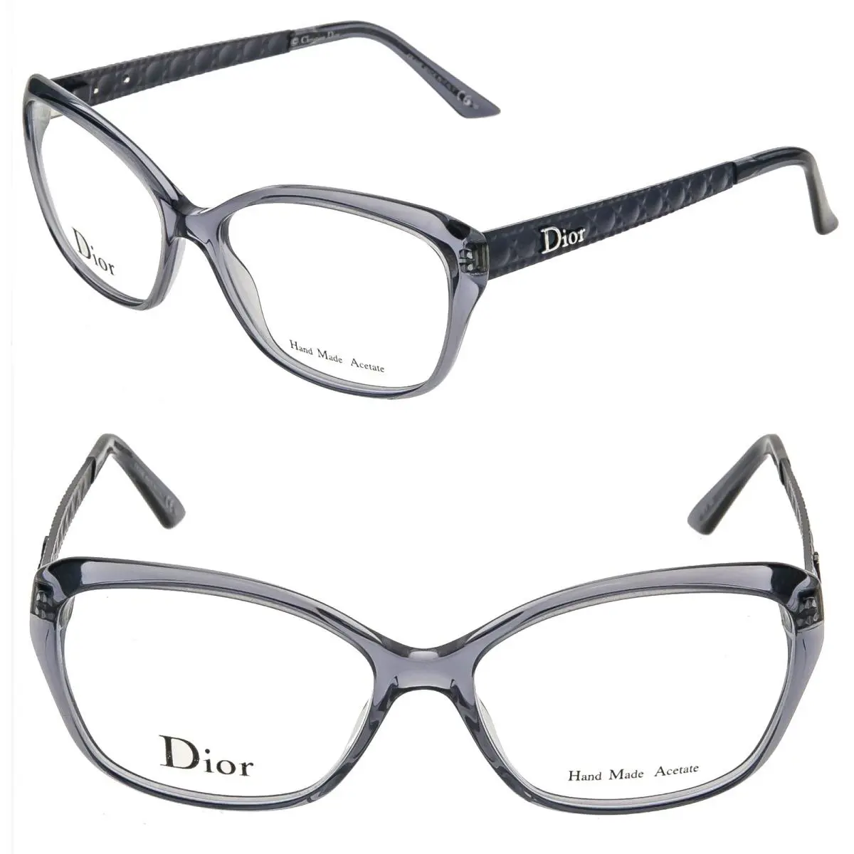 Christian  CD3221 3221 Matte Black Blue Cannage 53mm Optical Eyeglasses by Dior