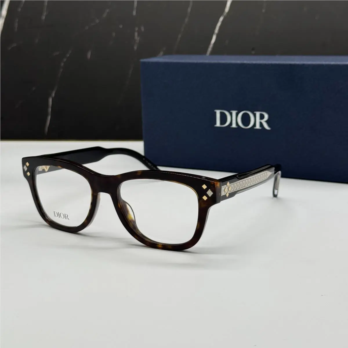 CD Diamondo S1I 2000 Dior Square Havana Eyeglasses Dior