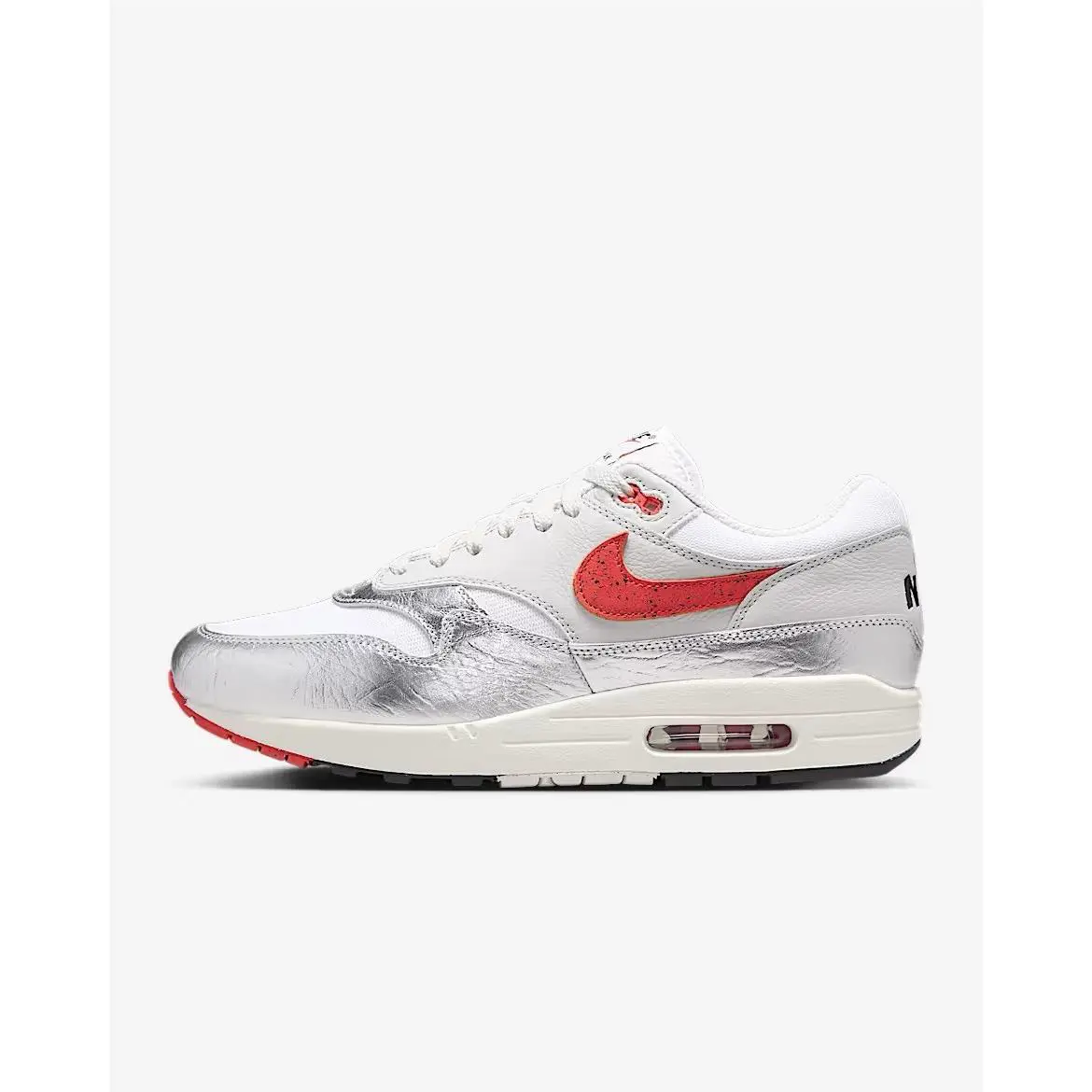 Nike shoes - Nike Air Max 1 - Air Max - HF7746-100 - White/Metallic Silver/Neutral Grey/Chile Red 1