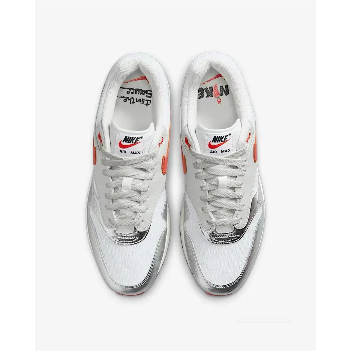Nike shoes - Nike Air Max 1 - Air Max - HF7746-100 - White/Metallic Silver/Neutral Grey/Chile Red 2