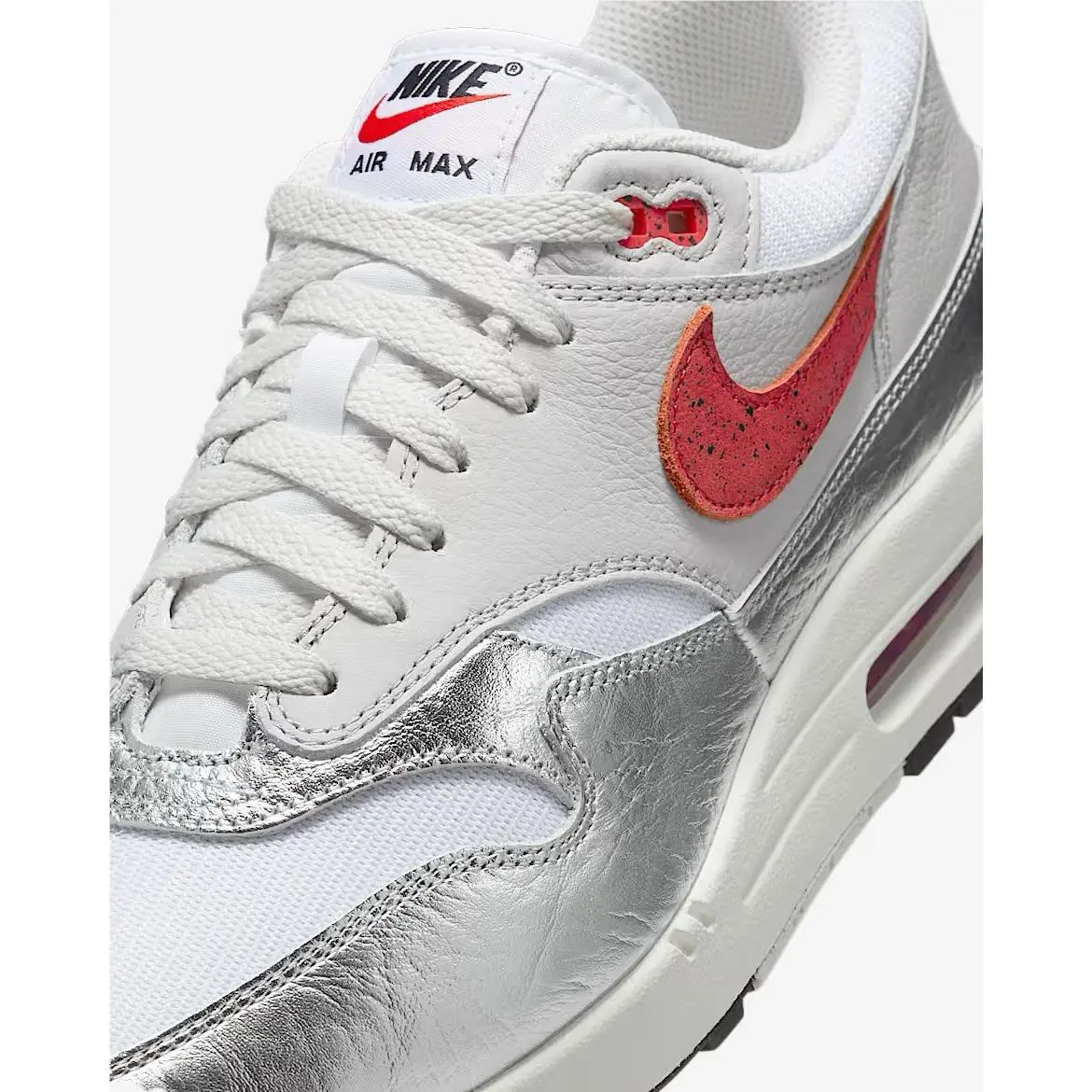 Nike shoes - Nike Air Max 1 - Air Max - HF7746-100 - White/Metallic Silver/Neutral Grey/Chile Red 4