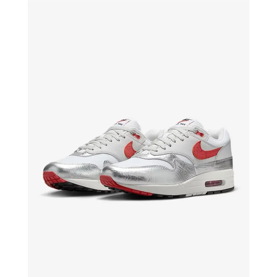 Nike shoes - Nike Air Max 1 - Air Max - HF7746-100 - White/Metallic Silver/Neutral Grey/Chile Red 8