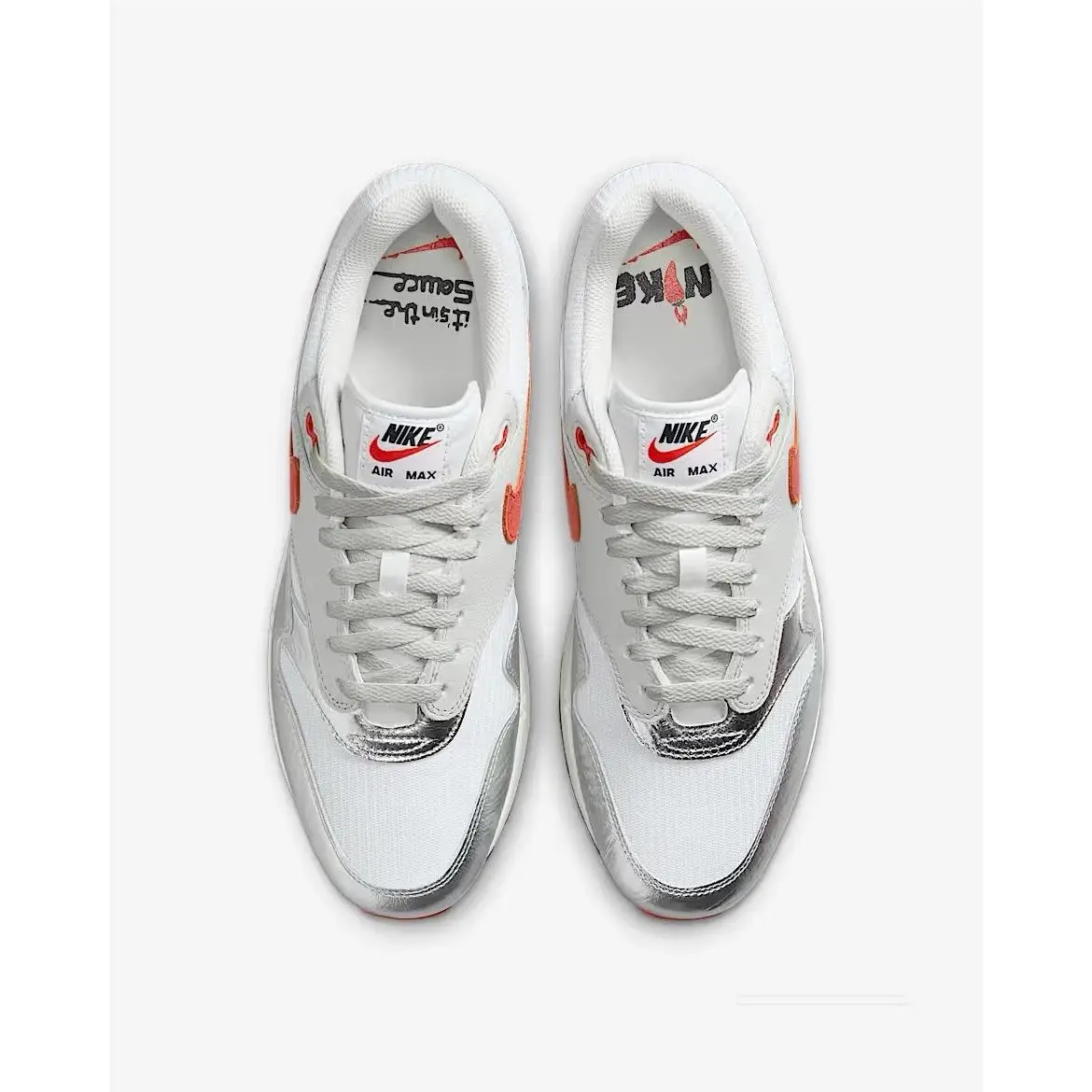 Nike shoes - Nike Air Max 1 - Air Max - HF7746-100 - White/Metallic Silver/Neutral Grey/Chile Red 11