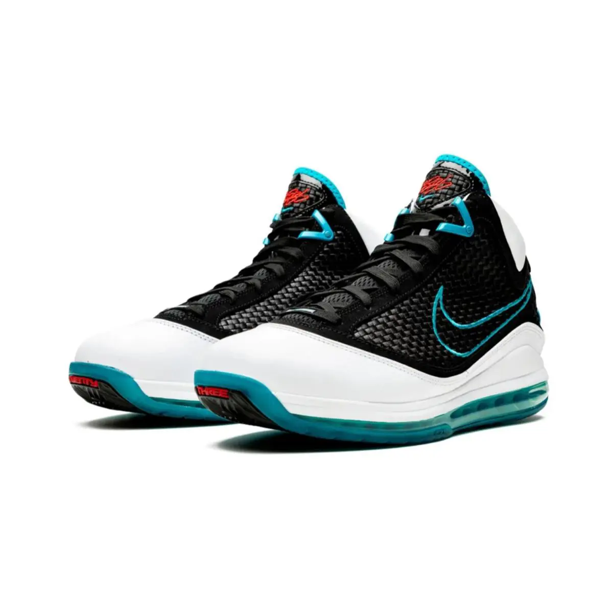 Nike shoes - Lebron 7 - Lebron - CU5133 100 - White/Black/Glass Blue/Chilling Red 1