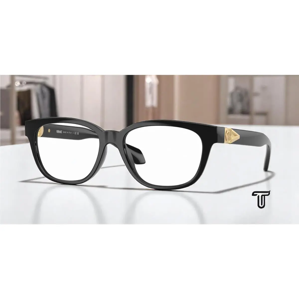 Versace VE3376U GB1 Black Demo Lens 53 mm Women`s Eyeglasses