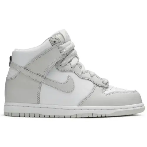 Preschool Size Nike Dunk High `vast Grey` DD2314 101 - Vast Grey/White