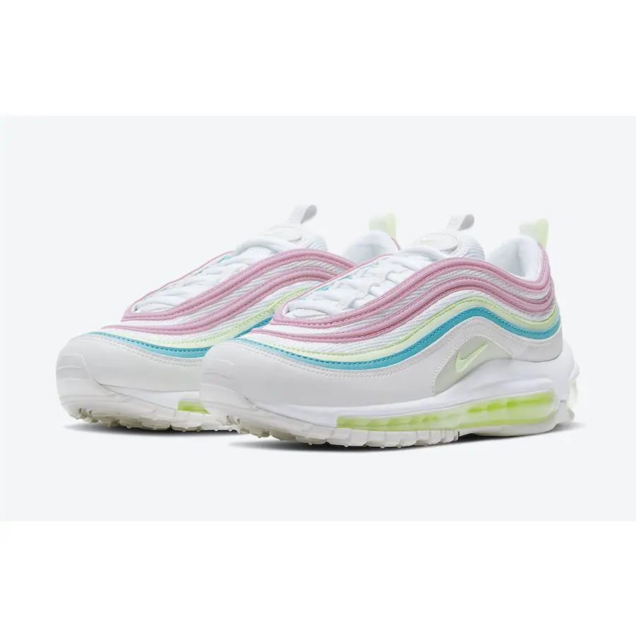 Nike shoes - Nike Air Max 97 - Air Max - CW7017 100 - White/Barely Volt/Platinum Tint 1