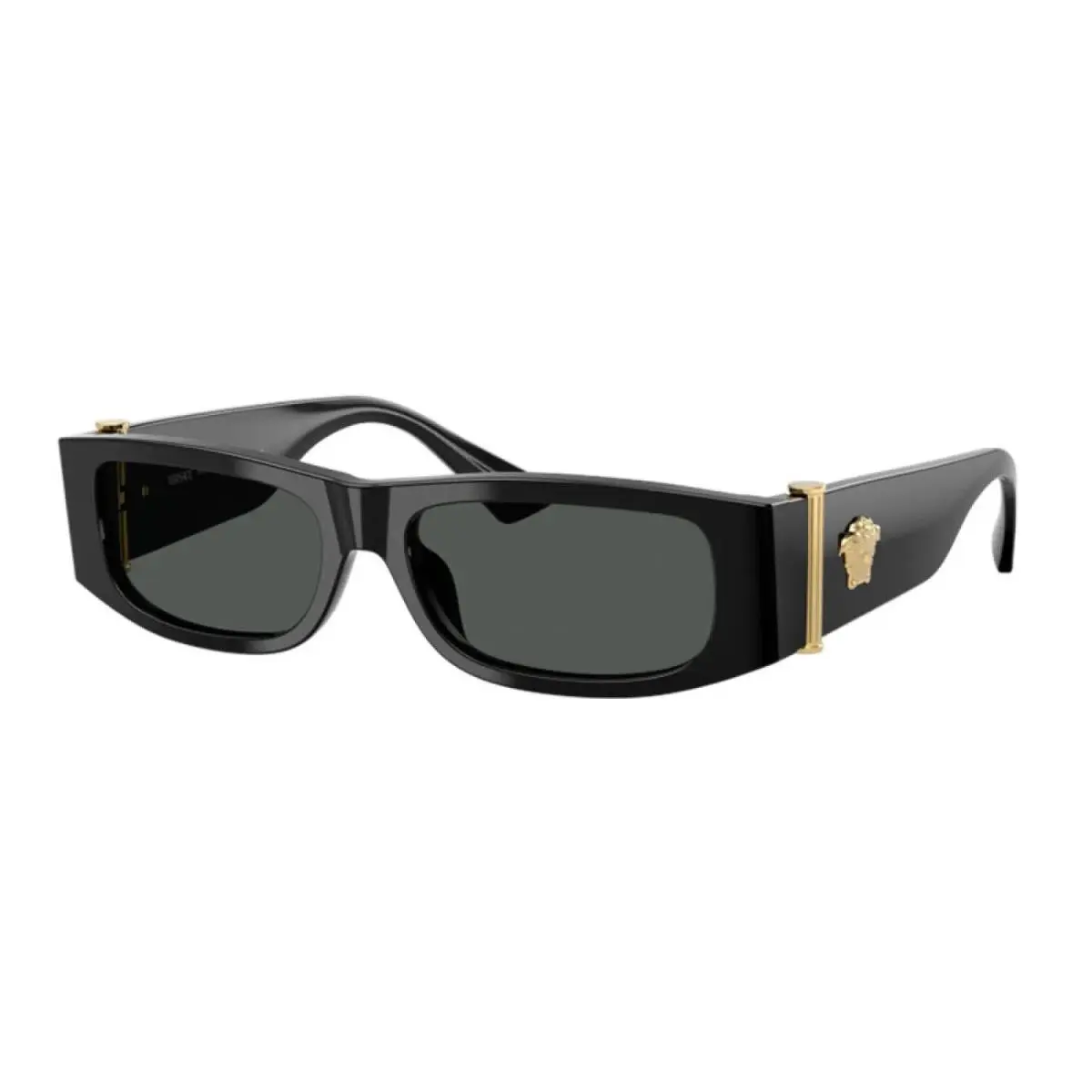 Versace VE4476U GB1/87 Rectangle Shiny Black/gray 55 mm Men`s Sunglasses Frame