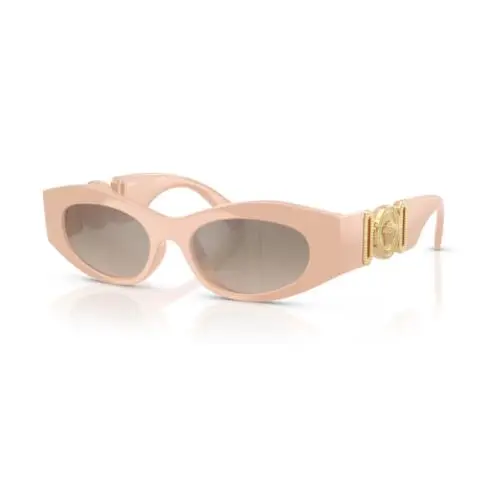 Versace VE4480U 549461 Nude/brown Grad Grey Mirror Silver Women`s Sunglasses