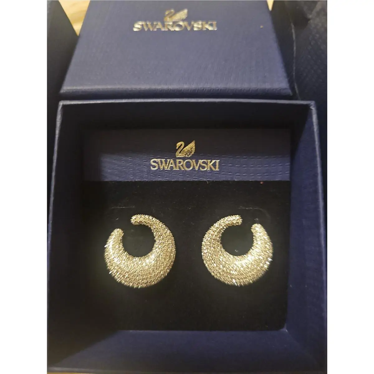 Swarovski Stone Pierced Earrings Multiple Boxes and Gift Bag