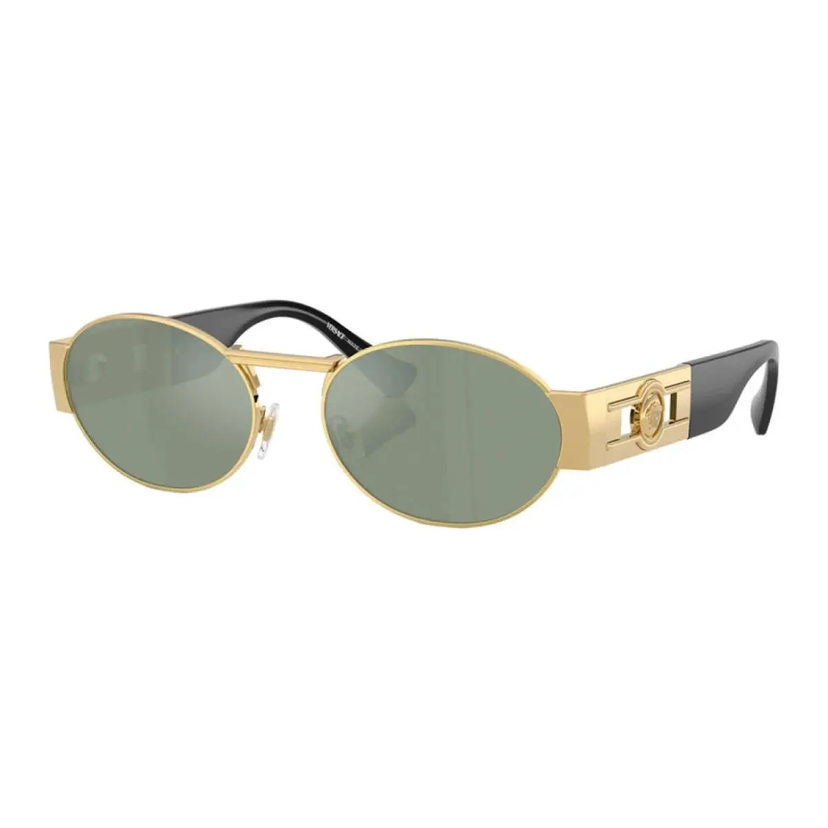 Versace VE2264 100230 Oval Gold/green-silver Mirror 56 mm Men`s Sunglasses Frame