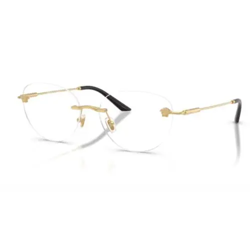 Versace 0VE1305 1002 Gold Round 55mm Women`s Eyeglasses