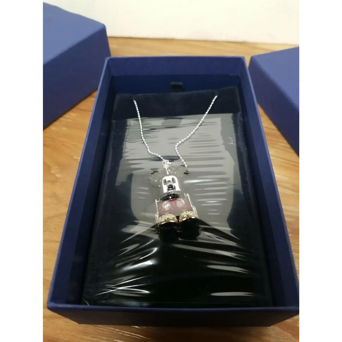 Swarovski Mickie Mouse Robot Pendent / Necklace -rare -new