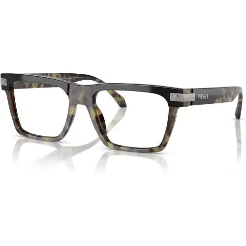 Versace VE3354 5456 Square Eyeglasses 53mm Havana / Demo Lens