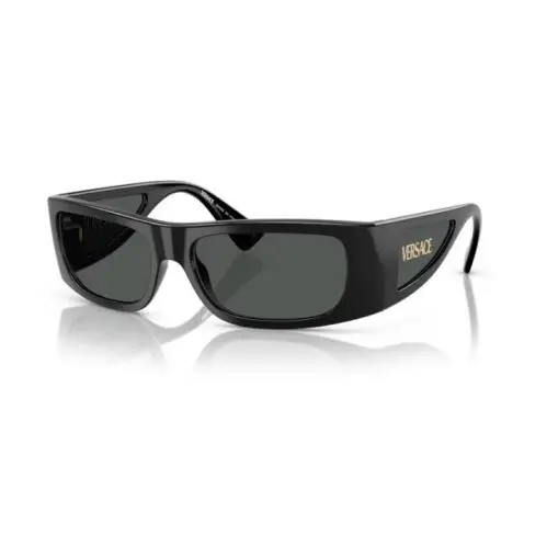 Versace VE4482 GB1/87 Black/dark Grey Rectangle Men`s Sunglasses