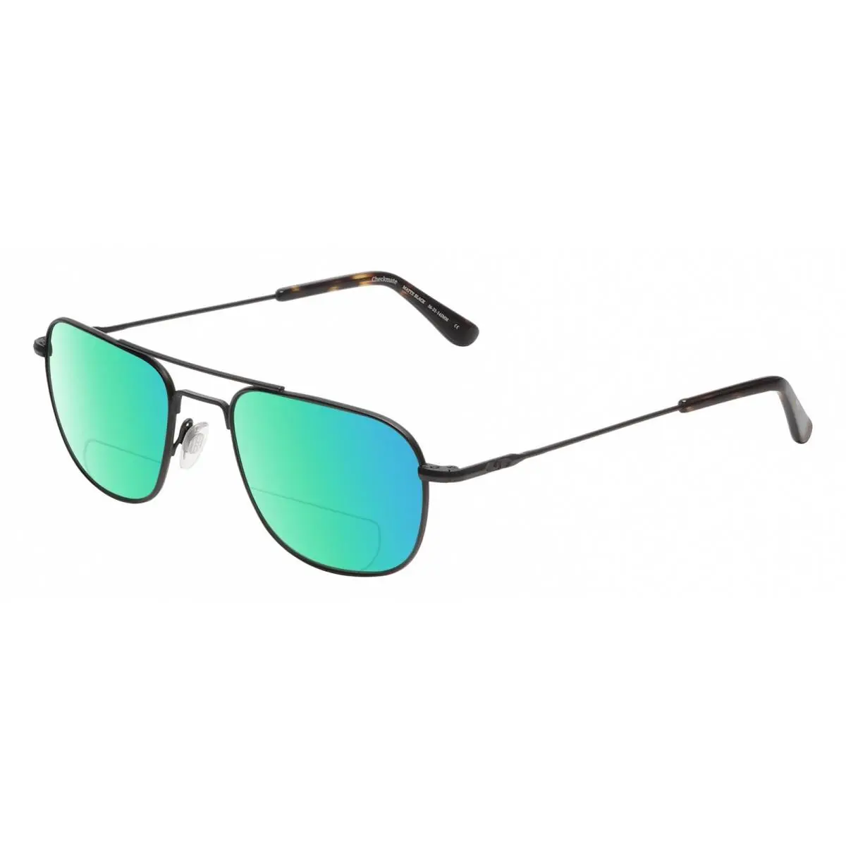 Checkmate Unisex Polarized Bifocal Sunglass Black/tortoise 56mm Green Mirror by American Optical