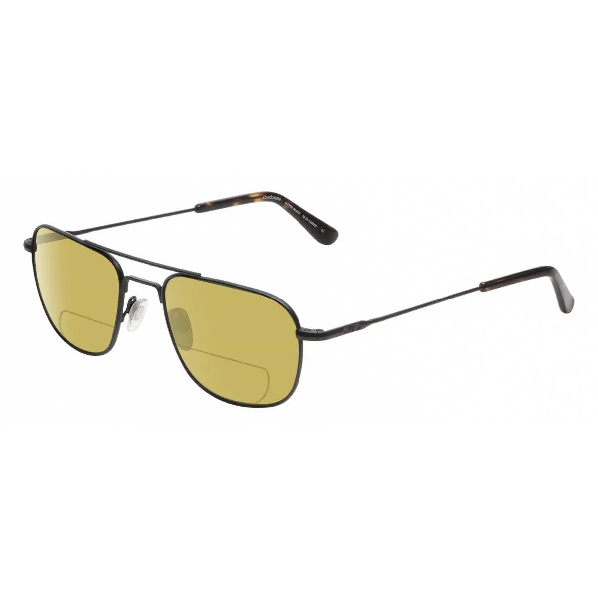 Checkmate Unisex Polarized Bifocal Sunglass Black/tortoise 56mm Yellow by American Optical