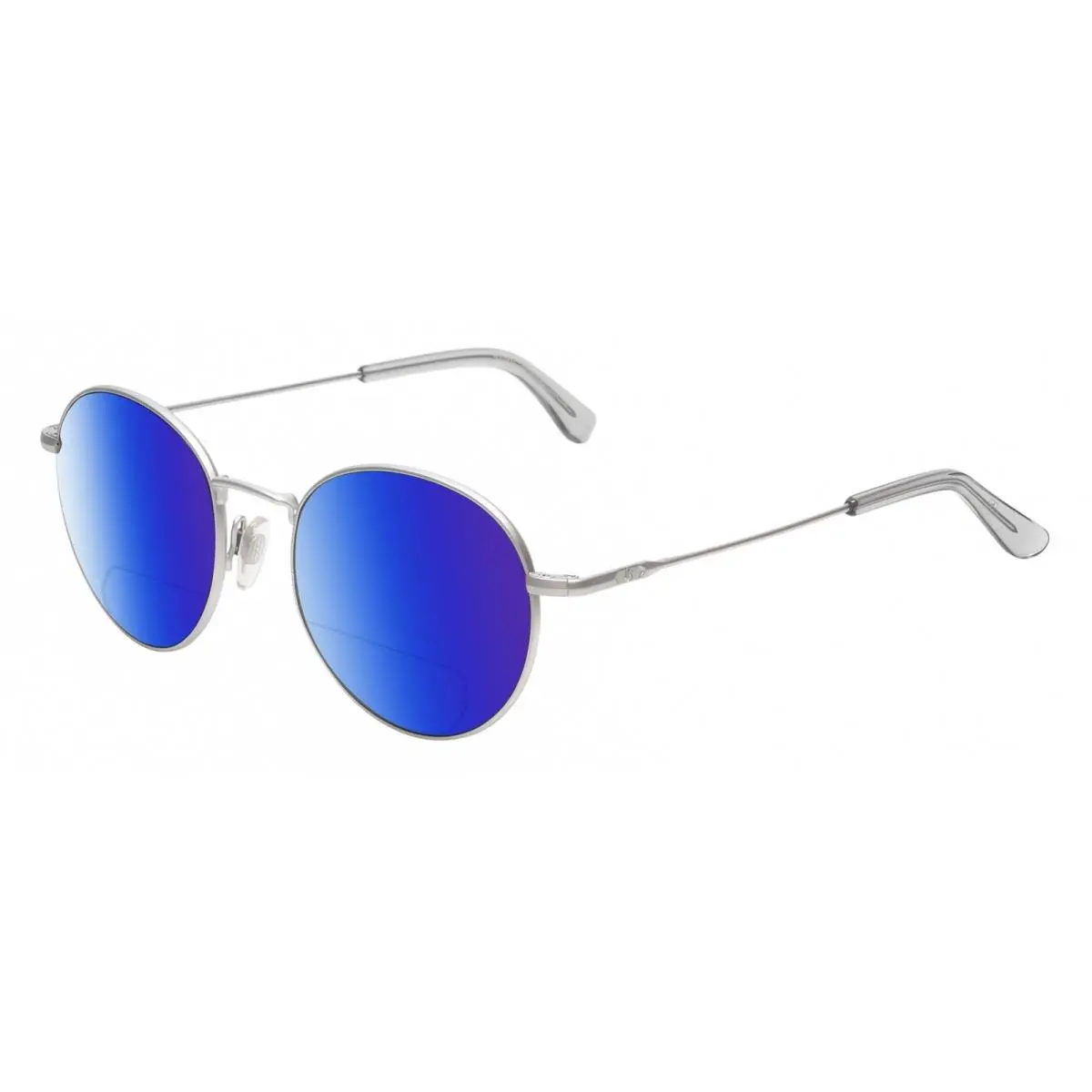AO-1002 Unisex Designer Polarized Bifocal Sunglass Silver 51 mm Blue Mirror by American Optical