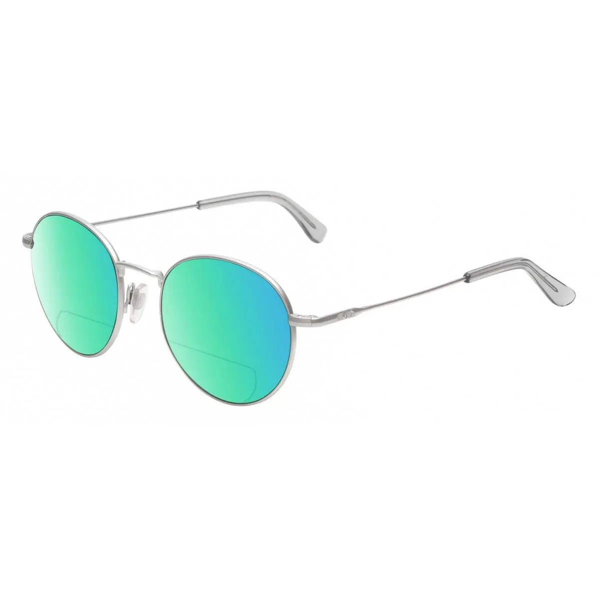 AO-1002 Unisex Designer Polarized Bifocal Sunglass Silver 51 mm Green Mirror by American Optical
