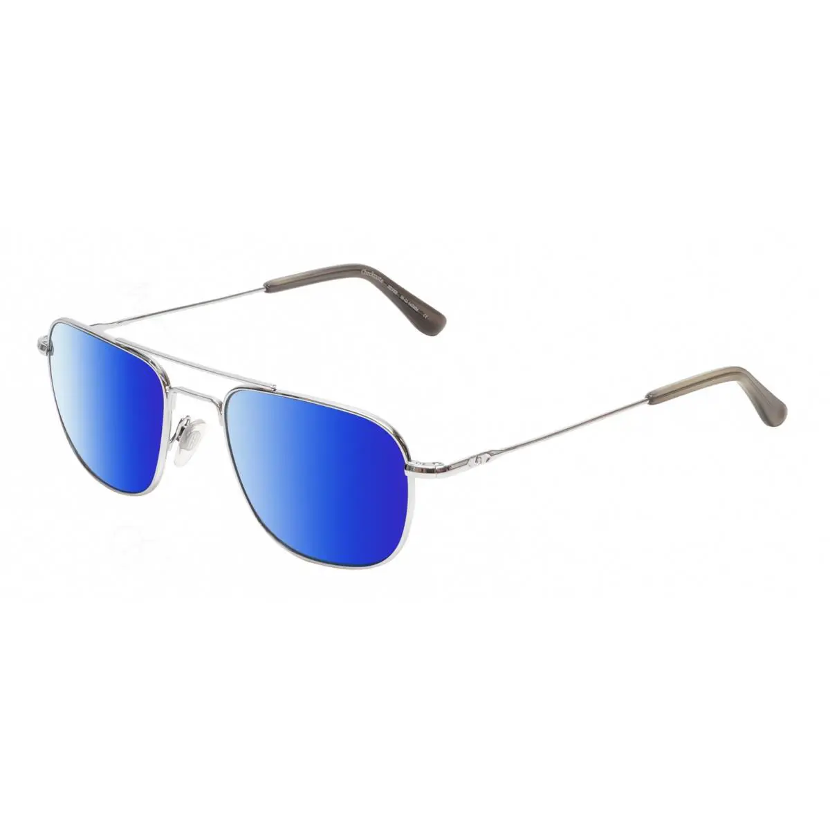 American Optical Checkmate Unisex Pilot Designer Polarized Sunglass Silver 56 mm Blue Mirror Polar