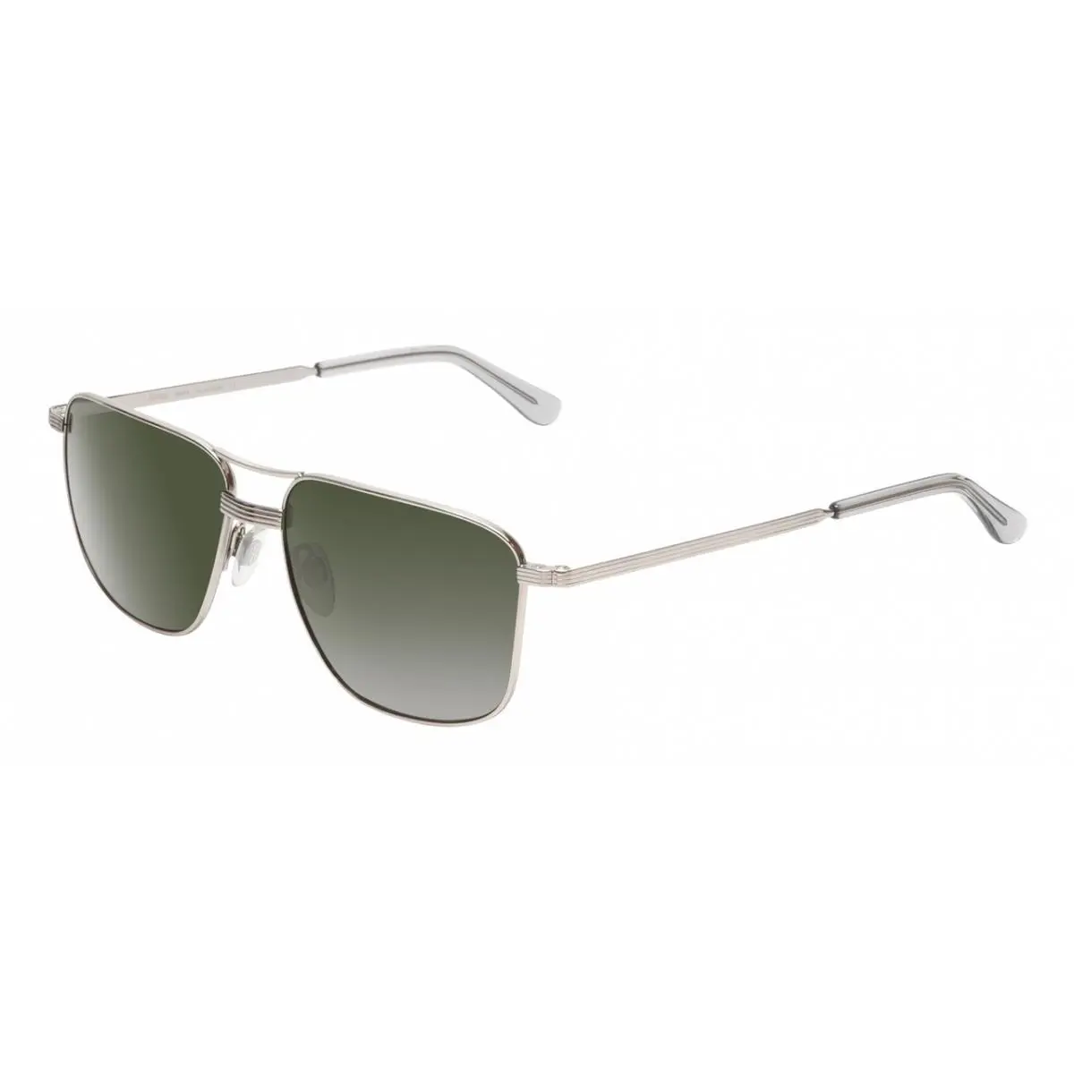 American Optical Airman Unisex Pilot Sunglass Shiny Silver Clear/G15 Green 56 mm - Frame: Multicolor, Lens: Multicolor