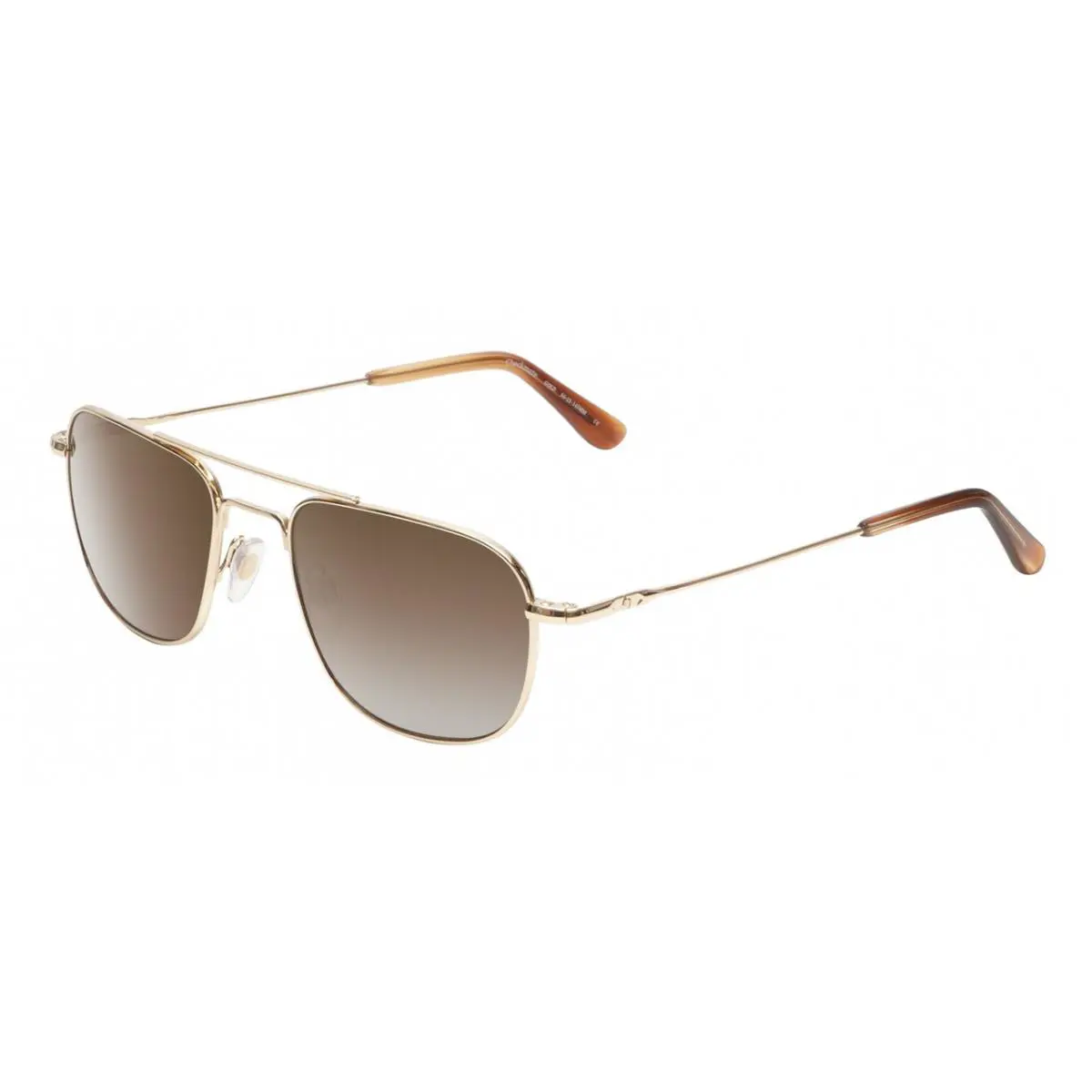 American Optical Checkmate Unisex Pilot Sunglasses in Gold/polarized Brown 56 mm - Frame: Brown