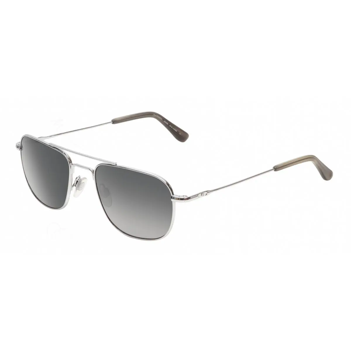 American Optical Checkmate Unisex Pilot Designer Sunglasses in Silver/grey 56 mm