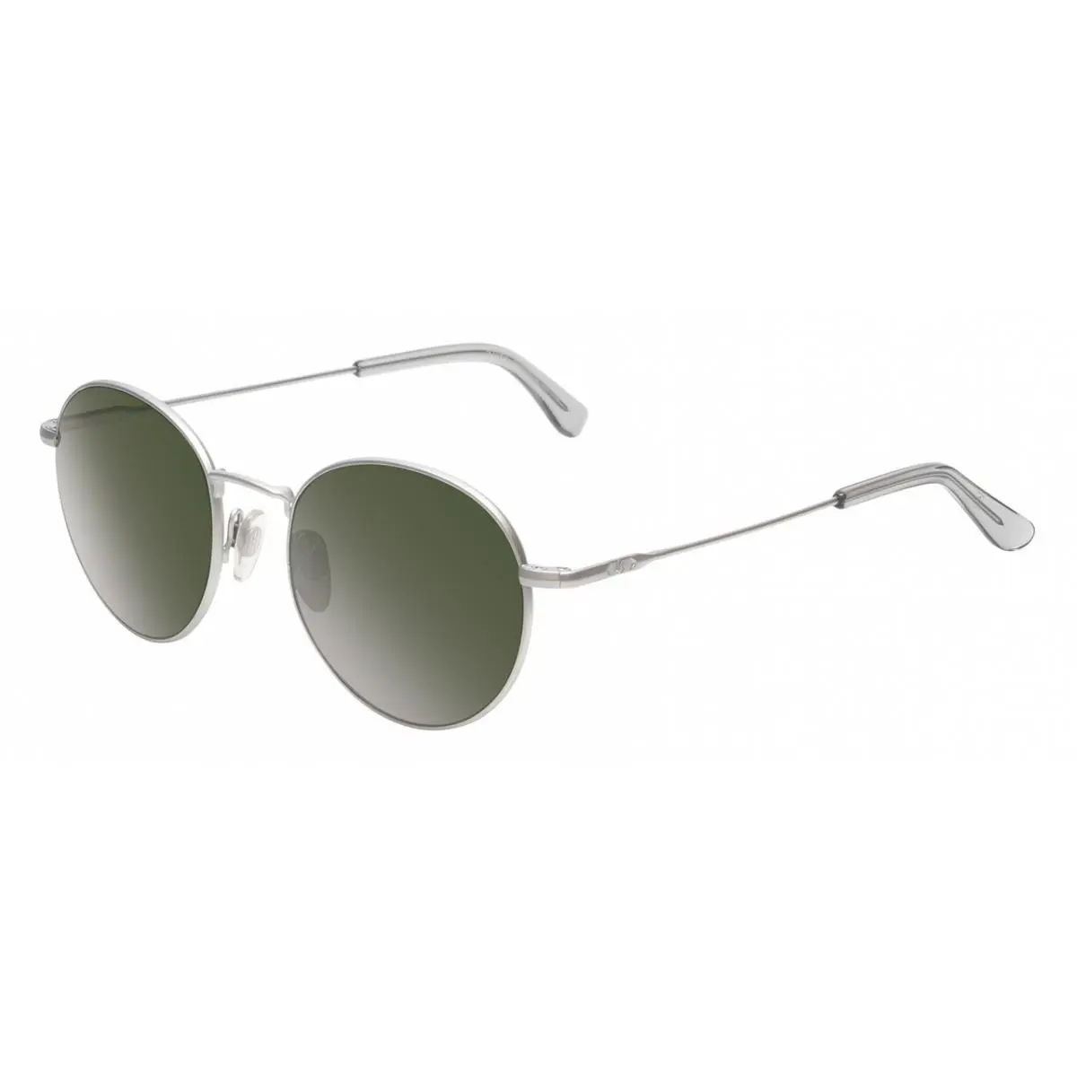 American Optical AO-1002 Unisex Round Sunglasses in Silver Clear/G15 Green 51 mm