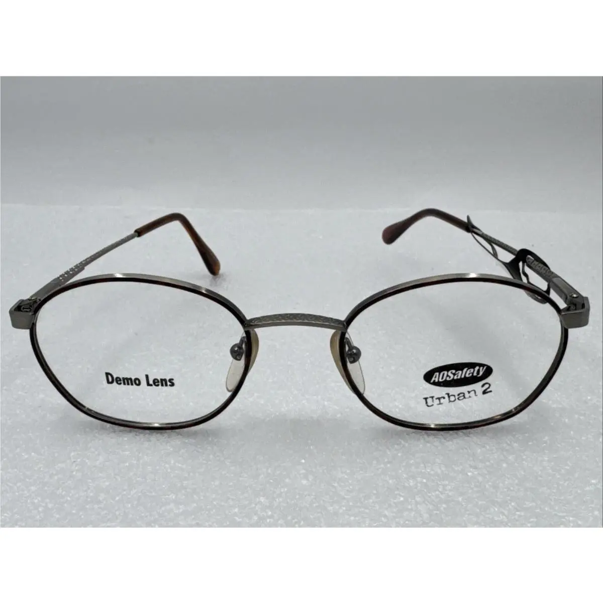 Vintage American Optical AO Safety Urban 2 Demi Pewter Eyeglasses 51-20-140