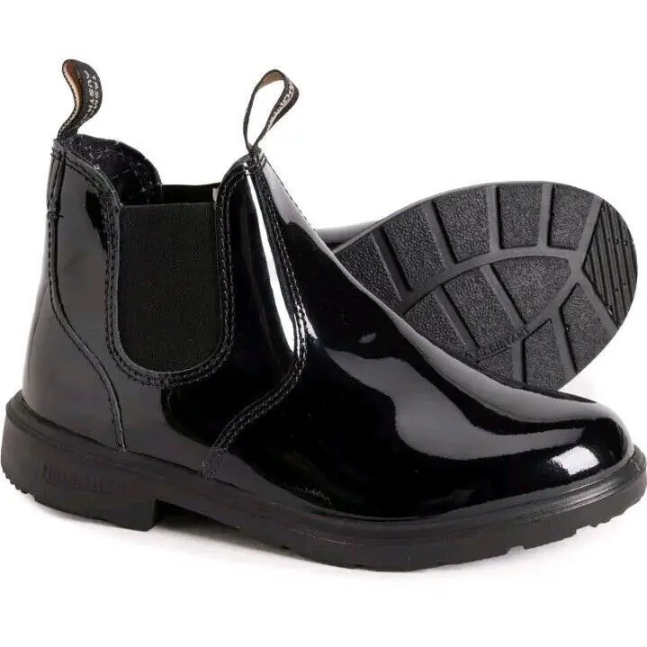 Blundstone Kids 2255 Chelsea Boots Black Patent Leather Boys 2 Youth Girls 4 US