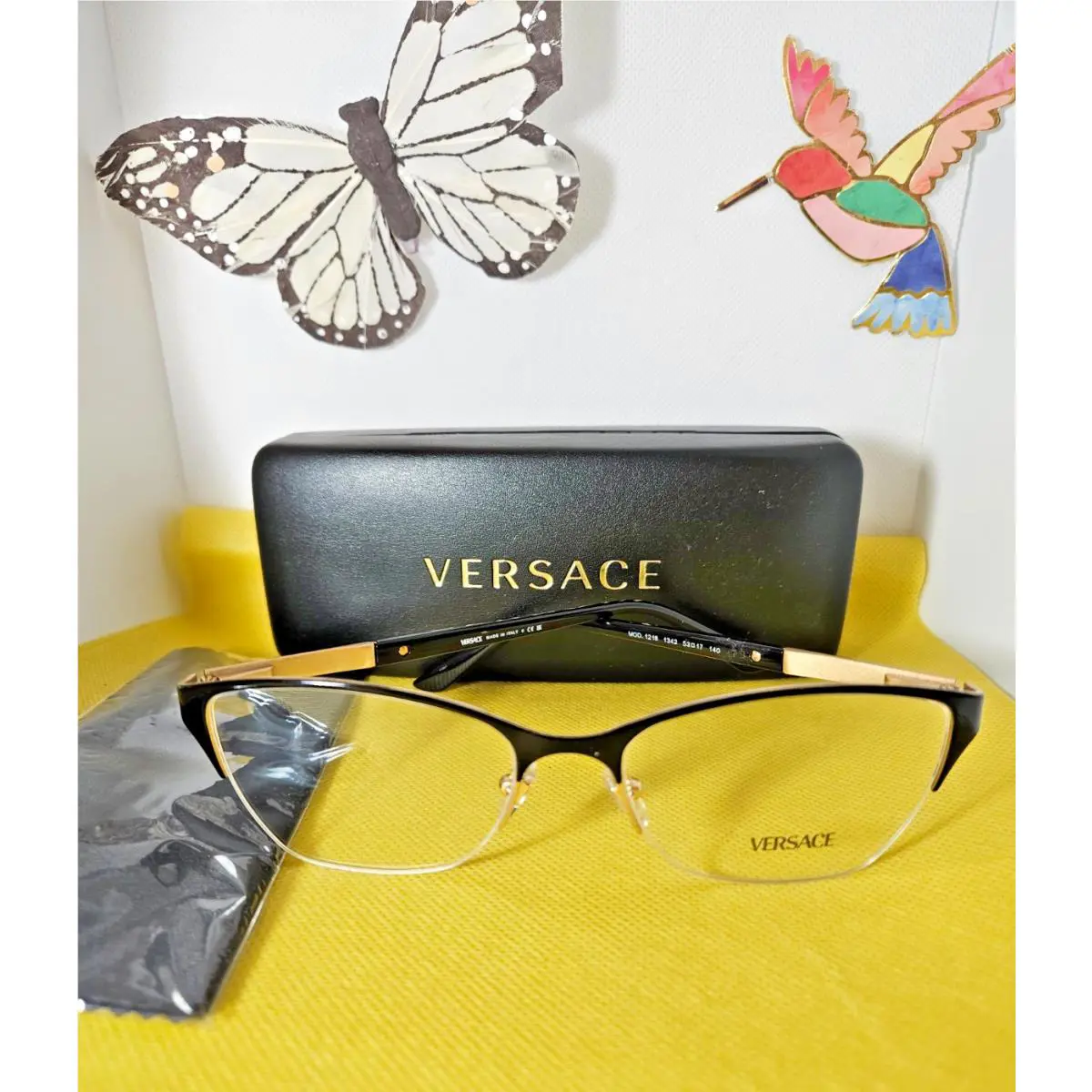 Versace Mod. 1218 1342 Black/gold Frame Italy 53 17 140