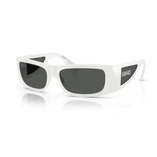 VE4482 314/87 White /dark Grey Rectangle Men`s Sunglasses by Versace