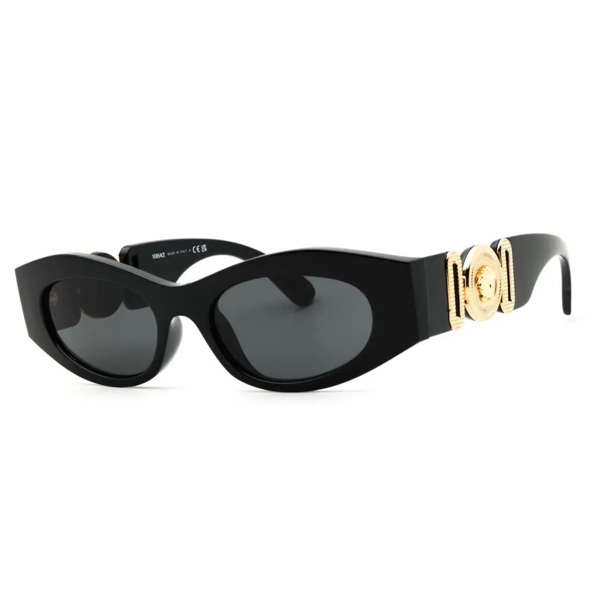Versace VE4480U GB1/87 Oval Shiny Black/gray 51 mm Women`s Sunglasses Frame