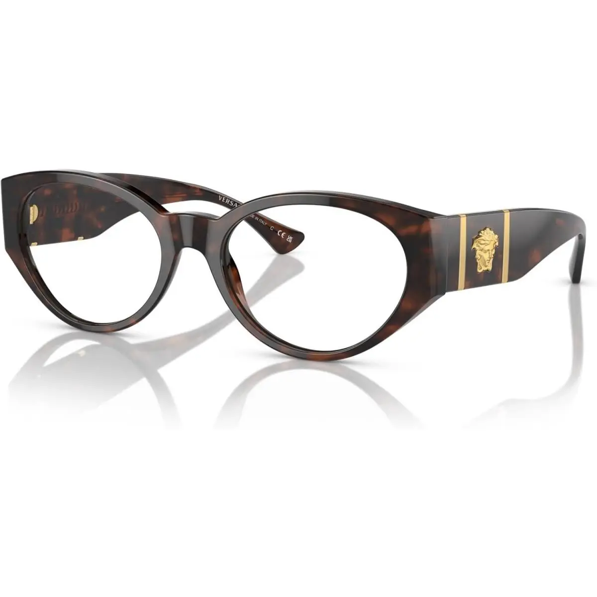 Versace Eyeglasses VE3345 5429 54mm Havana / Demo Lens