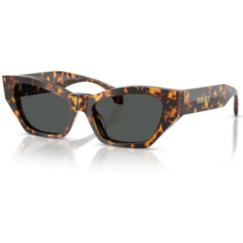 Versace VE4488U 551487 Havana Tortoise/dark Grey Cat Eye Women`s Sunglasses