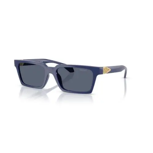 VE4490U 545087 Solid Blue/dark Grey Rectangle Men`s Sunglasses by Versace