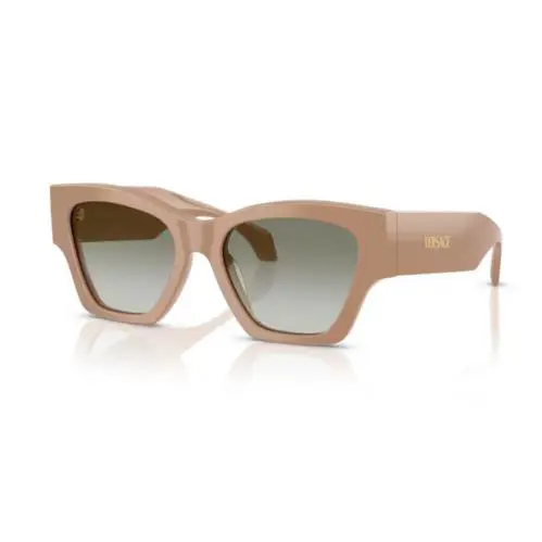 Versace VE4492U 55178E Solid Camel /green Gradient Square Women`s Sunglasses