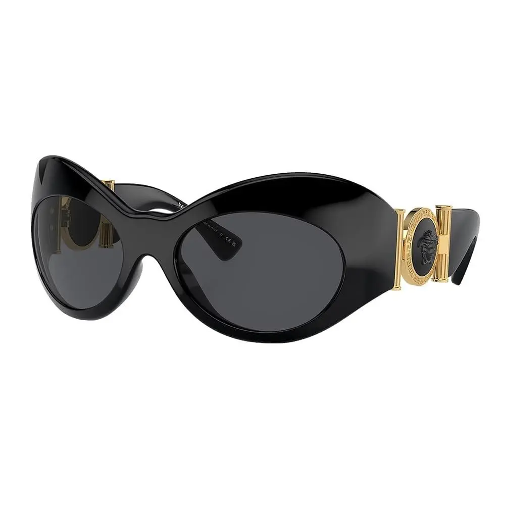 VE4462 GB1/ 87 Sunglasses 58mm Black / Dark Grey Lens by Versace