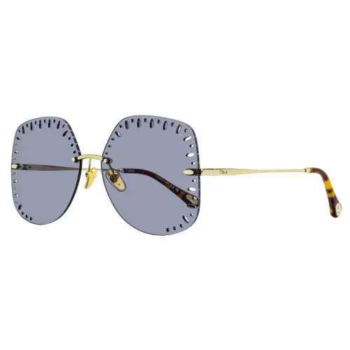 Chloe Perforated Lens Sunglasses CH0111S 001 Gold/havana 63mm