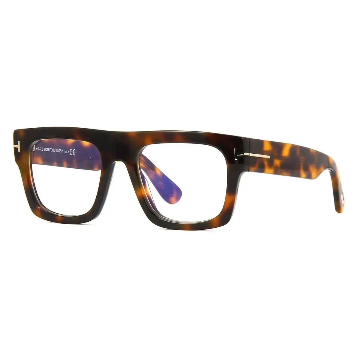 Tom Ford Fausto FT 5634 B 056 Blue Block Dark Havana Eyeglasses