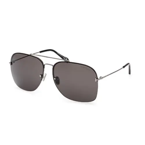 Tom Ford FT0883 6412A Shiny Dark Ruthenium / Dark Ruthenium Men`s Sunglasses