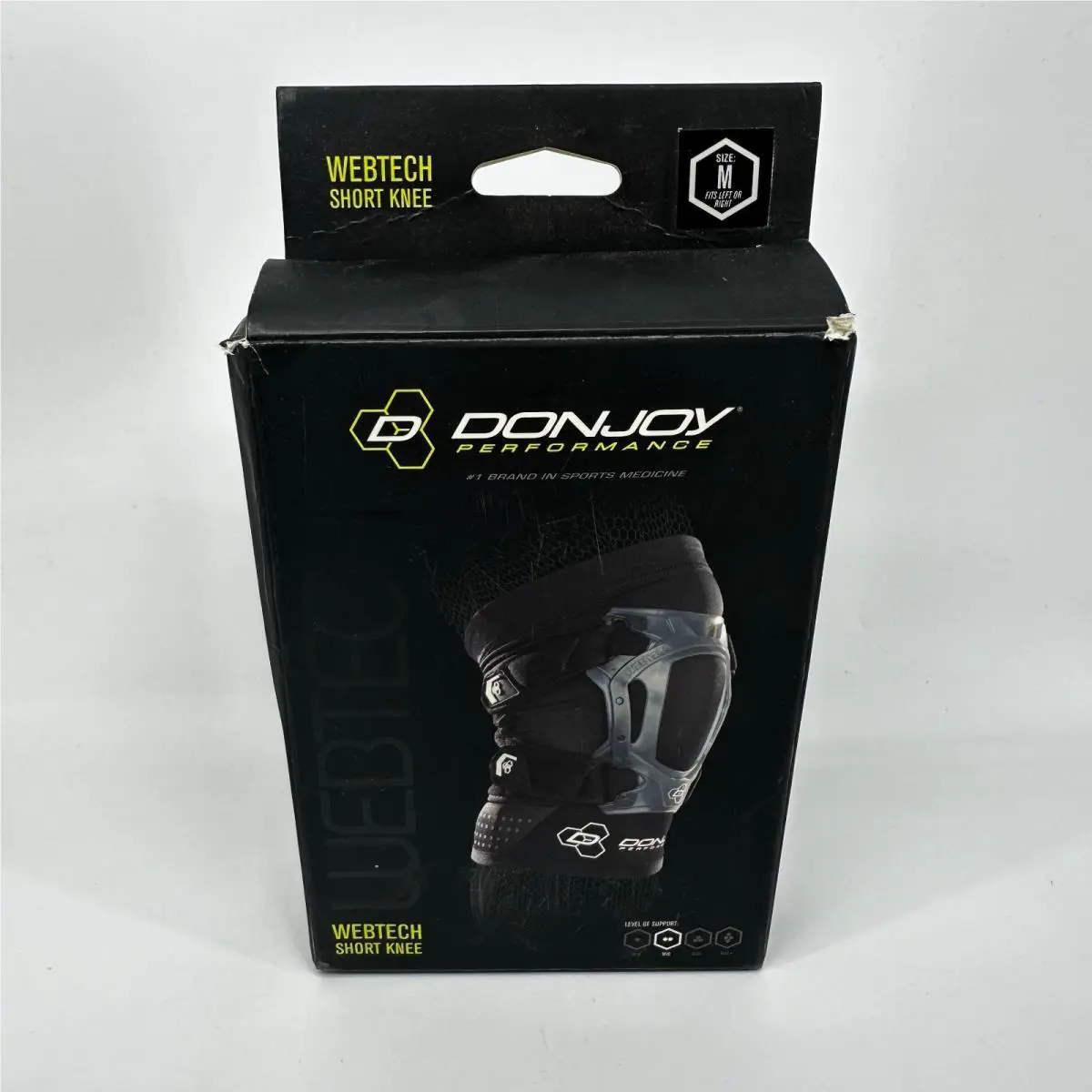 Donjoy Performance Webtech Short Knee Brace Silicon Support Recovery Orthosis M
