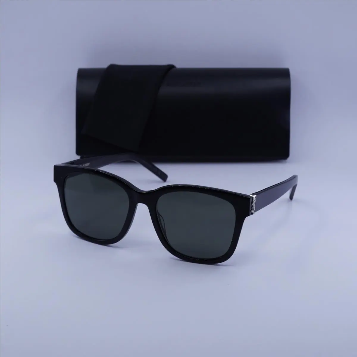 Saint Laurent SLM68 001 Shiny Black/grey 54-18-140 Sunglasses by Yves Saint Laurent