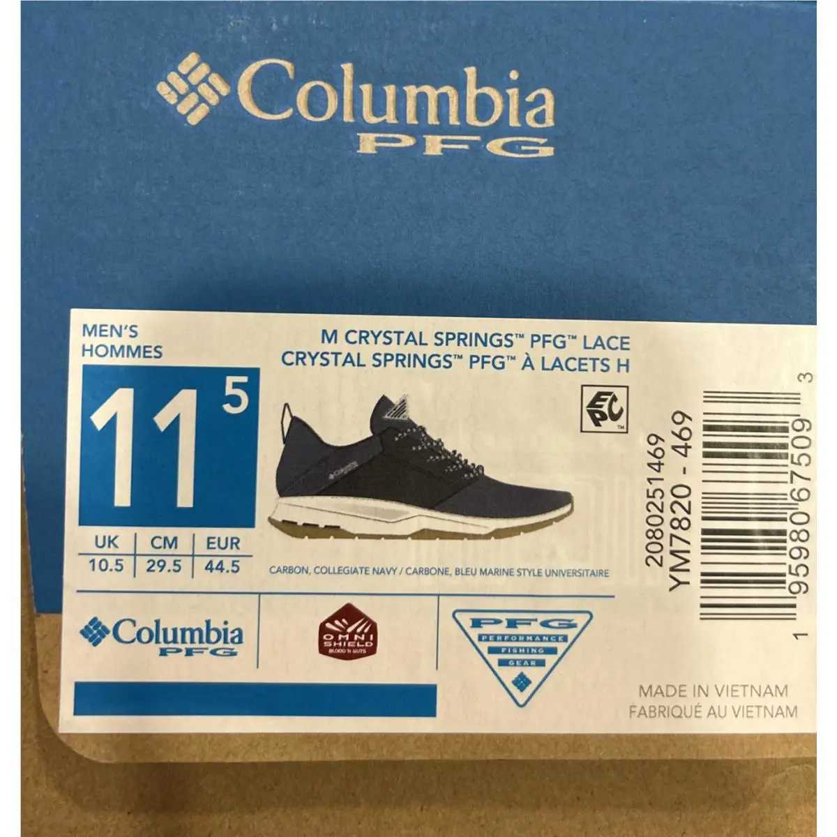 Columbia shoes - Columbia PFG M Crystal Springs - 2080251469 - Blue (UPC: 195980675093) 3