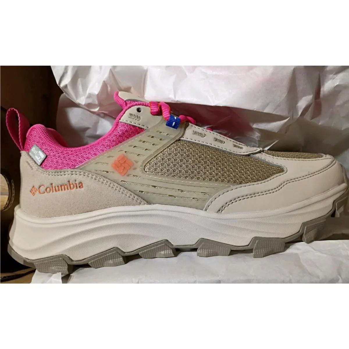 Columbia shoes - outdry trail grotto - outdry trail grotto - tan - pink 2