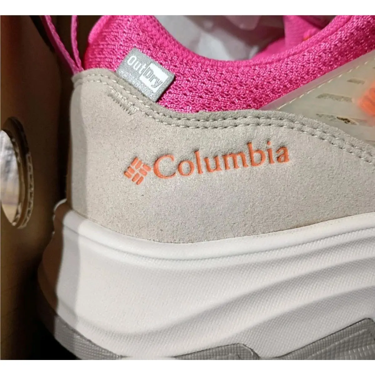 Columbia shoes - outdry trail grotto - outdry trail grotto - tan - pink 4